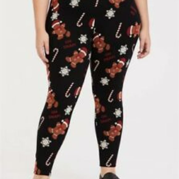 Torrid Leggings Christmas Gingerbread 